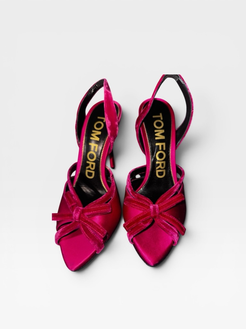 NEW!! TOM FORD
105MM Satin & Velvet Bow Sandals US 7 - Picture 4 of 9